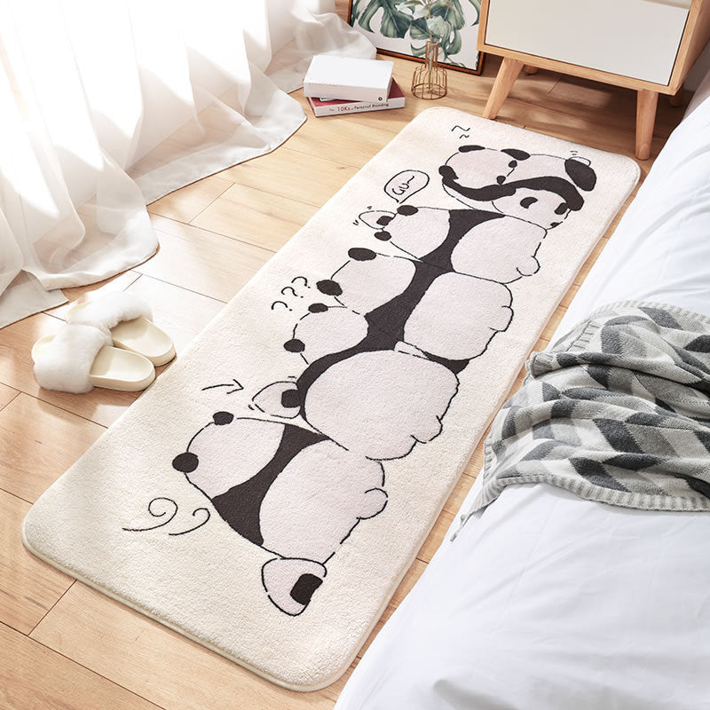 Colorful beautiful carpet polypropylene cartoon animal pattern rug non-slip washable area rug for children's bedroom
