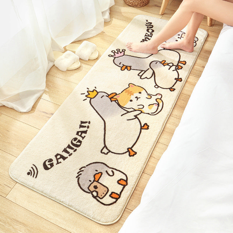 Colorful beautiful carpet polypropylene cartoon animal pattern rug non-slip washable area rug for children's bedroom