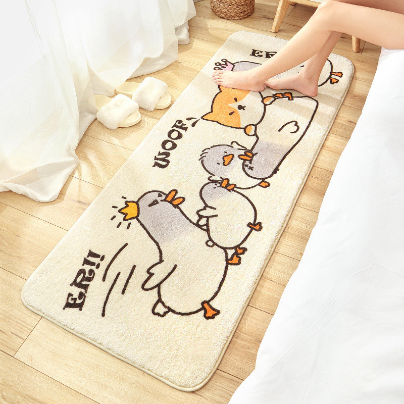 Colorful beautiful carpet polypropylene cartoon animal pattern rug non-slip washable area rug for children's bedroom