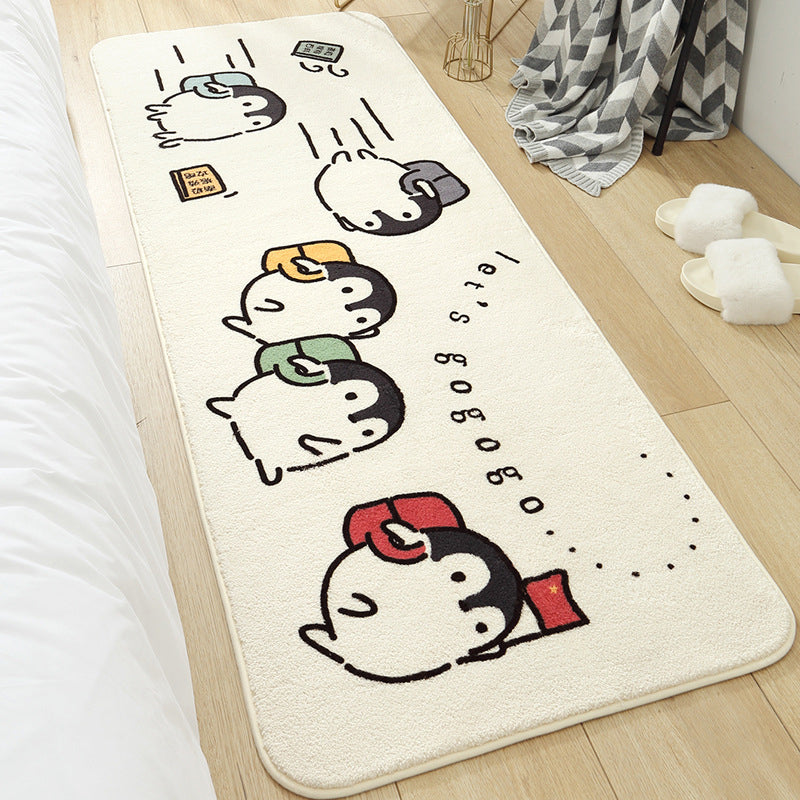 Colorful beautiful carpet polypropylene cartoon animal pattern rug non-slip washable area rug for children's bedroom