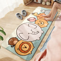 Comfort Children's Room Carpet Multicolored Cartoon Animal Area Rug Synthetic Easy Care Pet-Friendly Rug