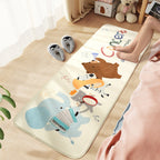 Comfort Children's Room Carpet Multicolored Cartoon Animal Area Rug Synthetic Easy Care Pet-Friendly Rug