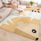 Multicolored Bedroom Rug Relaxing Animal Pattern Rug Synthetic Stain Resistant Non-Slip Indoor Rug