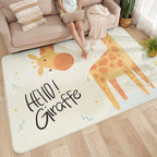 Multicolored Bedroom Rug Relaxing Animal Pattern Rug Synthetic Stain Resistant Non-Slip Indoor Rug