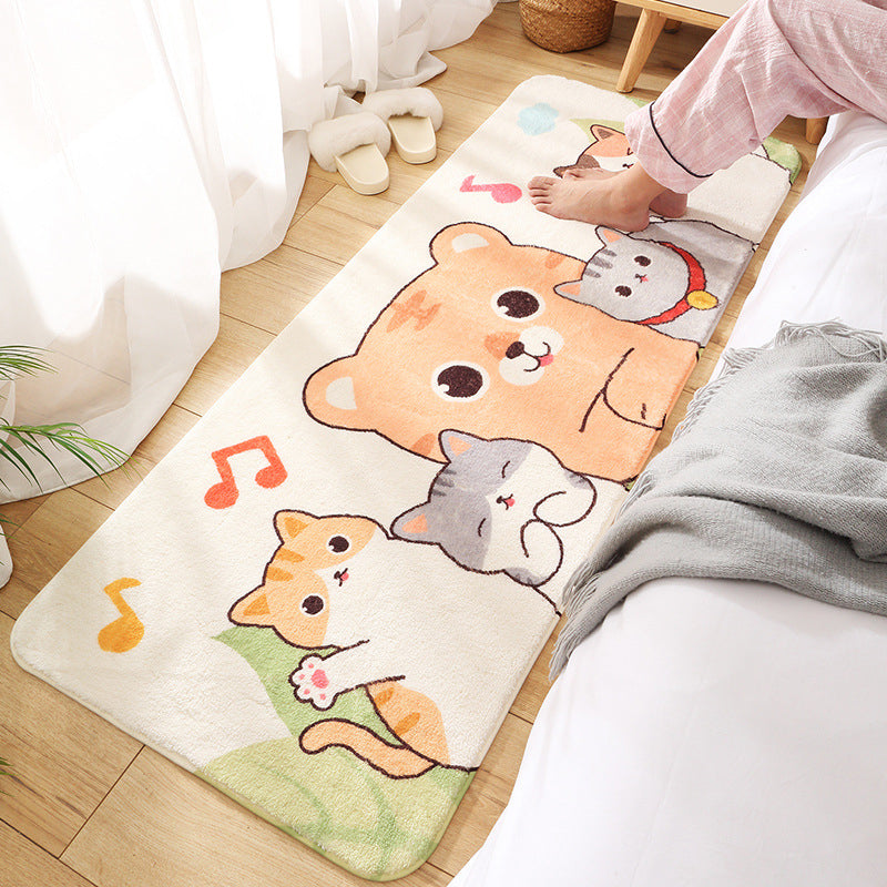 Relaxing Children's Room Carpet Colorful Cartoon Animal Printed Carpet Polypropylene Non-Slip Pet-Friendly Carpet