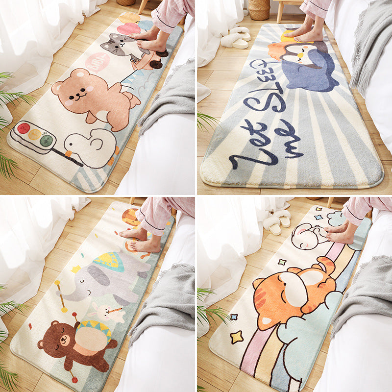 Relaxing Children's Room Carpet Colorful Cartoon Animal Printed Carpet Polypropylene Non-Slip Pet-Friendly Carpet