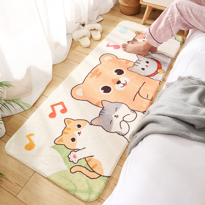 Relaxing Children's Room Carpet Colorful Cartoon Animal Printed Carpet Polypropylene Non-Slip Pet-Friendly Carpet