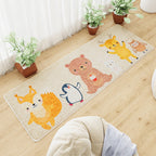 Beautiful Relaxation Carpet Multicolored Cartoon Animal Print Carpet Pet Friendly Easy Care Area Rug for the Children's Room