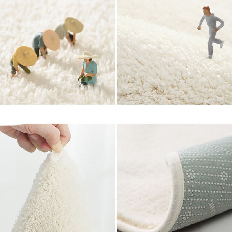 Creative Cartoon Plant Pattern Carpet Multicolored Polyester Carpet Non-slip Backing Pet-friendly Carpet for Children's Room