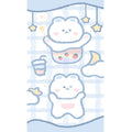 Relaxing Cartoon Bear Print Rug Multicolored Cotton Blend Rug Machine Washable Pet-Friendly Rug for Kids Room