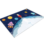 Multi-Color Children's Room Rug Cute Cartoon Animal Print Rug Polyester Pet-Friendly Easy Care Area Rug