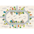 Casual Cartoon Patterned Rug Multicolored Cotton Blend Rug Non-Slip Back Easy Care Rug for the Bedroom