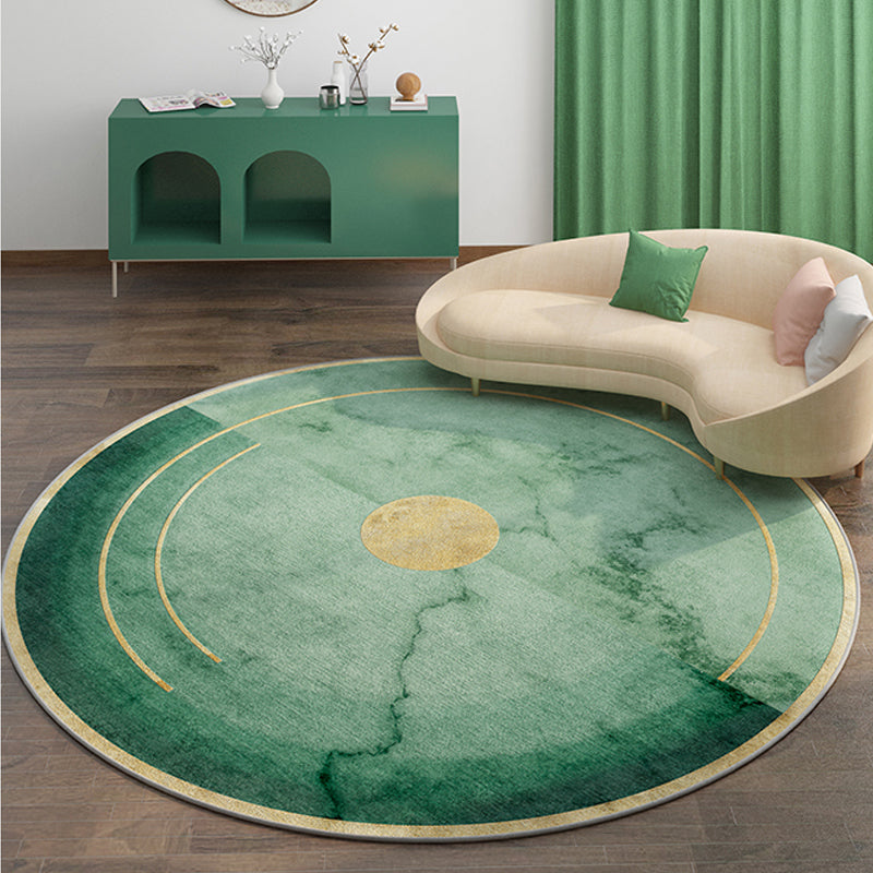 Casual Minimalist Area Rug Multi-color Geometric Pattern Carpet Anti-slip Backing Carpet for Bedroom