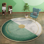 Casual Minimalist Area Rug Multi-color Geometric Pattern Carpet Anti-slip Backing Carpet for Bedroom