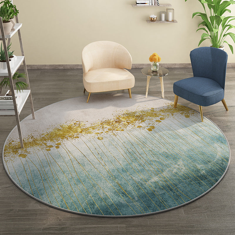 Casual Minimalist Area Rug Multi-color Geometric Pattern Carpet Anti-slip Backing Carpet for Bedroom
