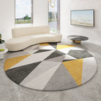 Casual Minimalist Area Rug Multi-color Geometric Pattern Carpet Anti-slip Backing Carpet for Bedroom