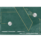 Novelty Geometric Pattern Rug Green Polypropylene Rug Stain Resistant Non-Slip Rug for Room Decor