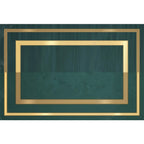 Novelty Geometric Pattern Rug Green Polypropylene Rug Stain Resistant Non-Slip Rug for Room Decor