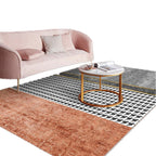Novelty Bedroom Carpet Multi-Colored Geometric Print Indoor Carpet Synthetic Non-Slip Back Washable Carpet