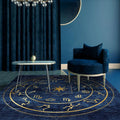 Novelty Bedroom Carpet Multi-Colored Geometric Print Indoor Carpet Synthetic Non-Slip Back Washable Carpet
