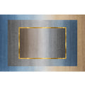 Nordic Geo patterned rug Gray Blue Polypropylene rug with non-slip backing Easy-care rug for room decoration