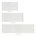 Simple solid color rug white cotton indoor rug handcrafted easy-care rug with fringes for the room