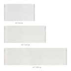 Simple solid color rug white cotton indoor rug handcrafted easy-care rug with fringes for the room