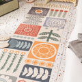 Nostalgia Tribal Pattern Rug Multicolored Synthetic Area Rug Pet-Friendly Easy Care Rug with Fringes for Bedroom
