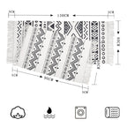Western Bedroom Rug Multicolored Tribal Geo Rug Cotton Blend Easy Care Washable Area Rug with Fringe