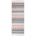 Americana Bedroom Rug Multicolored geometric print area rug machine washable easy care with fringes