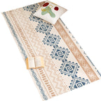 Southwest Bedroom Carpet Multi Color Tribal Pattern Area Rug Cotton Blend Machine Washable Stain Resistant Rug