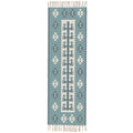 Moroccan Rug Multicolored Tribe Totem Rug Cotton Blend Washable Handcrafted Rug with Fringes