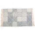 Retro Bedroom Rug Multicolored Geometric Print Area Rug Fabric Machine Washable Carpet with Fringe