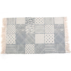 Retro Bedroom Rug Multicolored Geometric Print Area Rug Fabric Machine Washable Carpet with Fringe