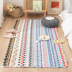 Comfort Western Rug Multicolored Floral Printed Rug Non-Slip Pet-Friendly Rug for Room
