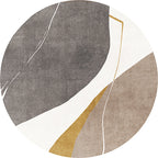 Multi Color Home Decor Rug Trendy Abstract Printed Area Rug Polyester Non-Slip Backing Washable Rug
