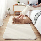Relaxed Bedroom Rug Multicolored Simple Rug Lambswool Non-Slip Back Easy to Care for Washable Indoor Rug