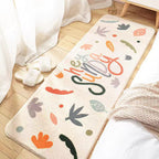 Southwest Bedroom Carpet Multi-colored Cartoon Printed Area Rug Synthetic Non-slip Rug Machine Washable Rug