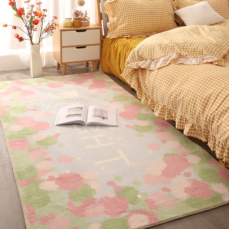 Beautiful children's room carpet Multicolored cartoon print area rug synthetic non-slip backing pet-friendly carpet