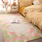 Beautiful children's room carpet Multicolored cartoon print area rug synthetic non-slip backing pet-friendly carpet