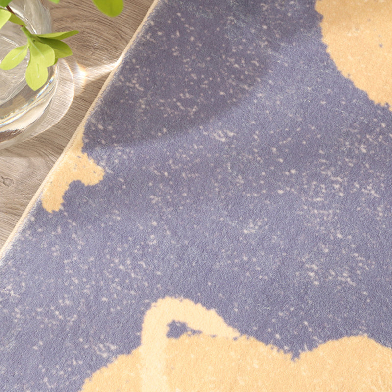 Beautiful children's room carpet Multicolored cartoon print area rug synthetic non-slip backing pet-friendly carpet