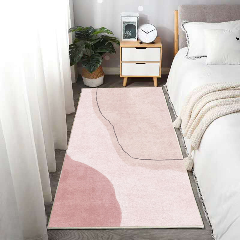Relaxing abstract printed rug multicolored lambswool rug non-slip backing pet-friendly washable rug for rooms