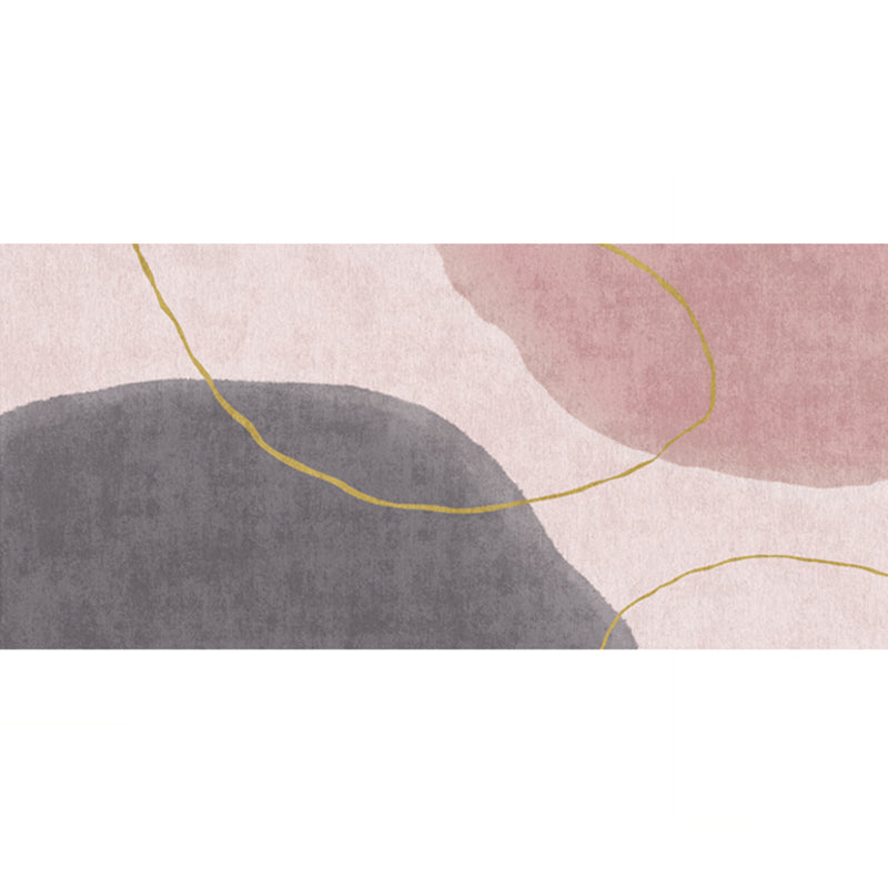 Relaxing abstract printed rug multicolored lambswool rug non-slip backing pet-friendly washable rug for rooms