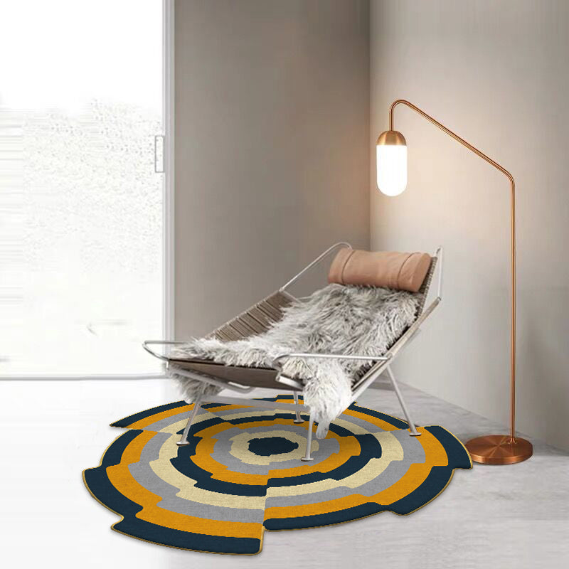 New Arrival Multicolored Nordic Rug Synthetic Geometric Pattern Rug Non-Slip Stain Resistant Rug for Bedroom