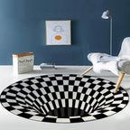 Multicolored unique carpet Synthetic 3D geometric print carpet non-slip backing pet-friendly carpet for bedroom