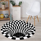 Multicolored unique rug Synthetic 3D geometric print rug non-slip backing pet-friendly rug for bedroom