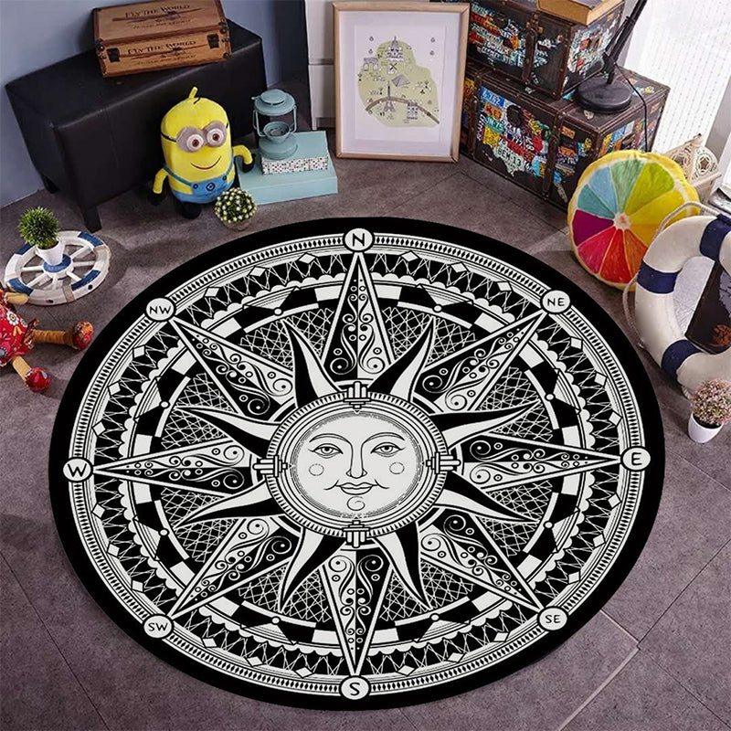Multicolored unique carpet Synthetic 3D geometric print carpet non-slip backing pet-friendly carpet for bedroom