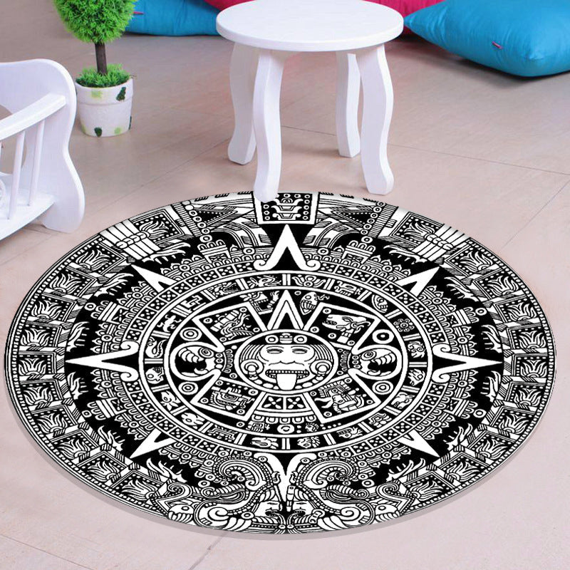 Multicolored unique rug Synthetic 3D geometric print rug non-slip backing pet-friendly rug for bedroom