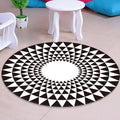 Multicolored unique carpet Synthetic 3D geometric print carpet non-slip backing pet-friendly carpet for bedroom