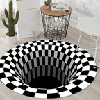 Scandinavian decorative carpet Multicolored 3D check carpet Polypropylene Easy care Machine washable carpet